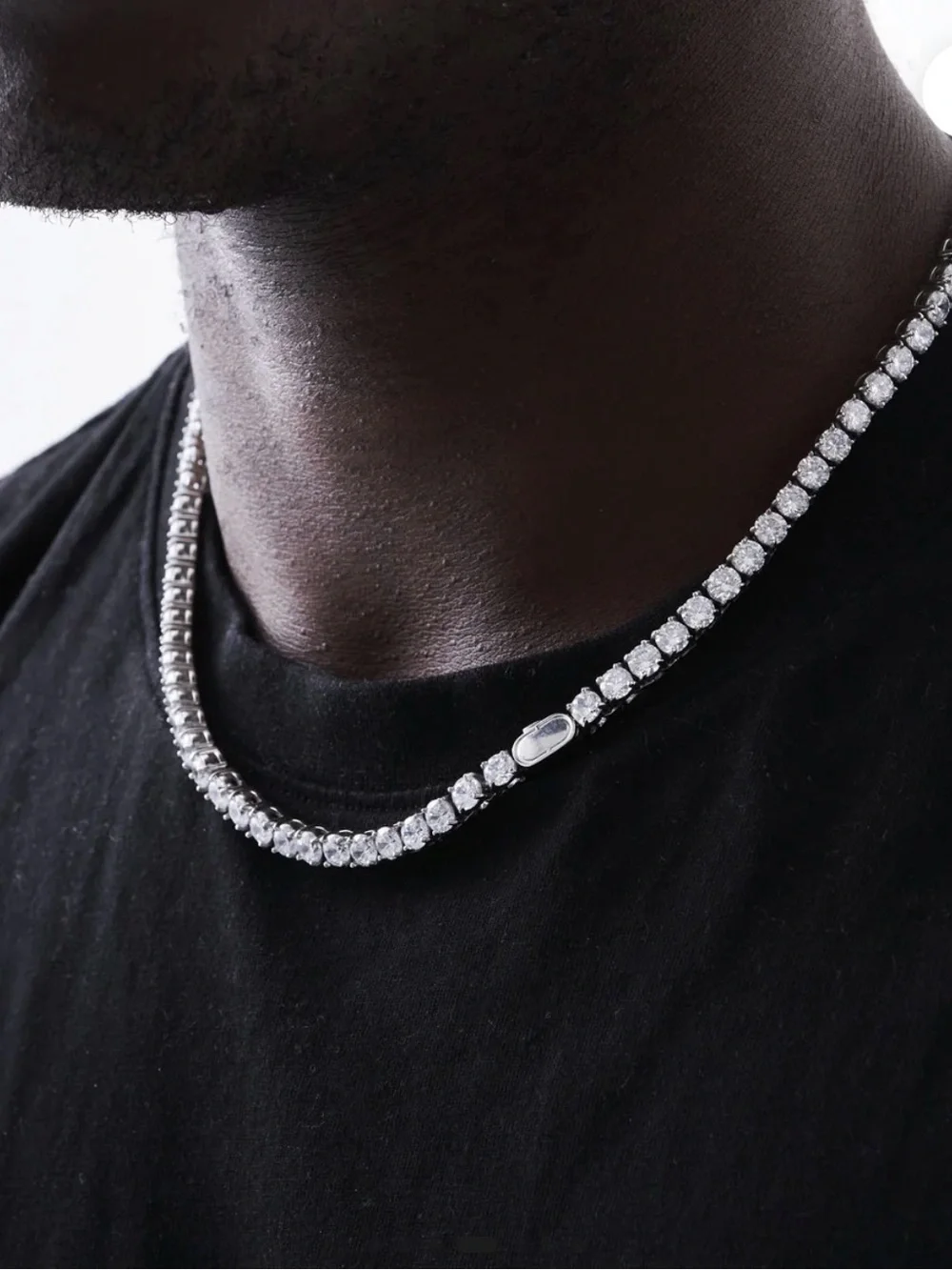 New-CraftD tennis chain necklace 20inch cubic bling-5mm